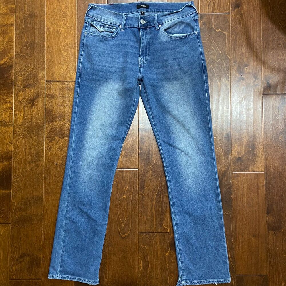 True Religion Ricky Relaxed Straight Leg Flap Pocket Denim Blue Jeans Womens 34 - Picture 3 of 10